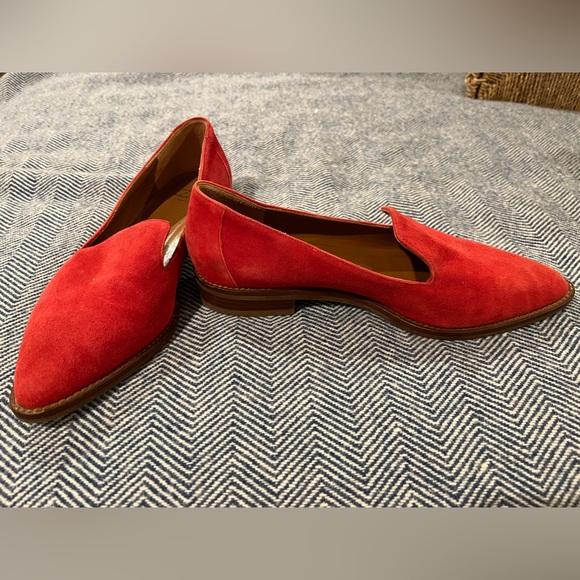 Aquaitalia red suede loafers size 7.5 US - Picture 2 of 7